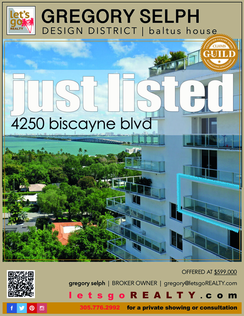 JUST LISTED-4250 biscayne blvd #1203 miami fl 33137 | #BALTUSHOUSE #gregoryselph
