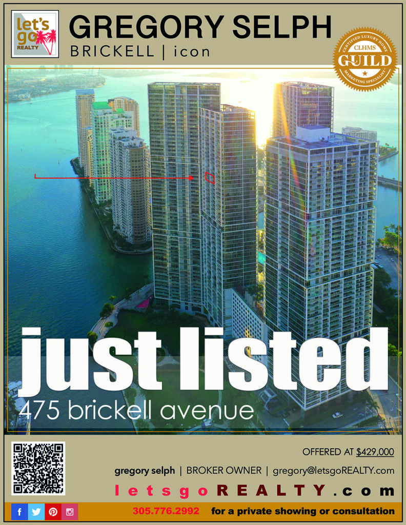 JUST LISTED-475 brickell ave #3510 miami fl 33131 | #ICONBRICKELL #gregoryselph
