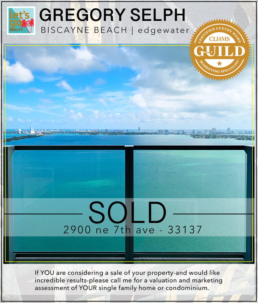 SOLD 2900 ne 7th ave unit 3206 miami FL 33137 #gregoryselph