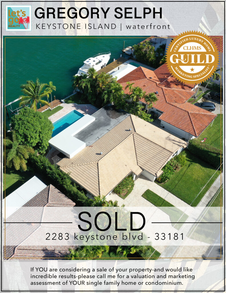 SOLD 2283 keystone blvd #keystoneisland 33181 #gregoryselph #letsgorealty @letsgogregory