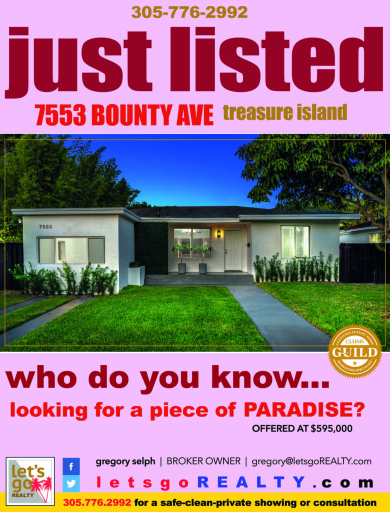 just listed 7553 Bounty Ave 33141 treasure island north bay village # gregoryselph